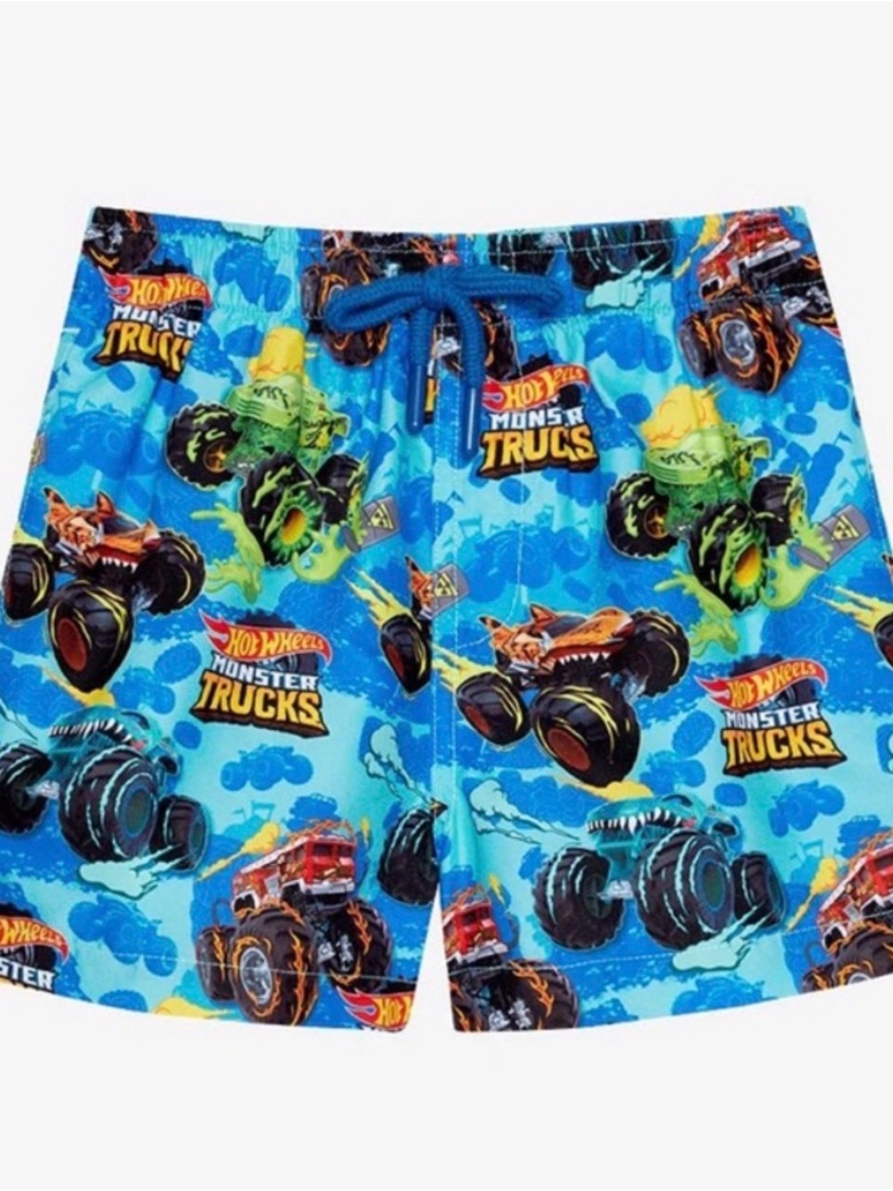 Infant 6-12m Posh Peanut Monster Truck Hot Wheels Swim Trunks
